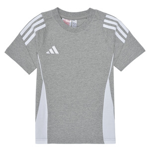 Adidas/阿迪达斯男女童装休闲运动短袖T恤灰色2024夏季新款IR9356