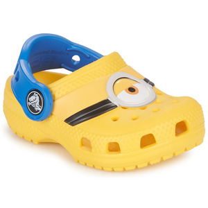 Crocs卡骆驰童鞋包头凉拖鞋外穿软底小黄人洞洞沙滩鞋黄色夏季款