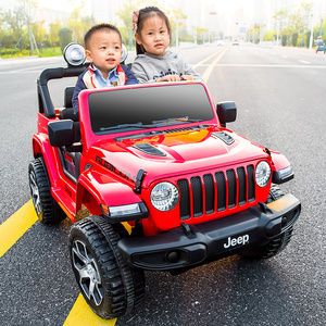 jeep牧马人吉普儿童电动车四轮汽车越野双人双座玩具小孩宝宝可坐
