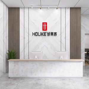 3d公司前台logo背景壁纸客厅酒店办公室形象墙仿大理石纹格栅墙纸