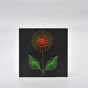 向日葵钉子绕线画太阳花diy材料包手工课作业团建手作毛线装饰画