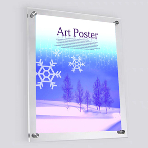 亚克力展板有机玻璃海报双层夹板画框广告展示宣传透明制度牌定做