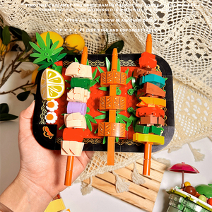 兼容乐高森宝创意日式美食烧烤bbq拉面寿司店铺模型拼装积木玩具