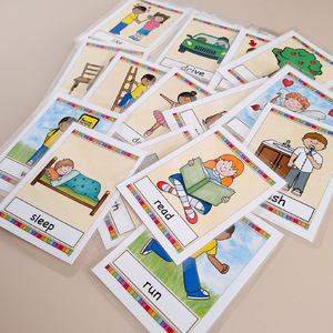 英语动词卡片英文单词闪卡100张