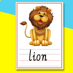 动物小学英语单词卡片英文幼儿启蒙儿童早教闪卡幼儿英语闪卡卡片