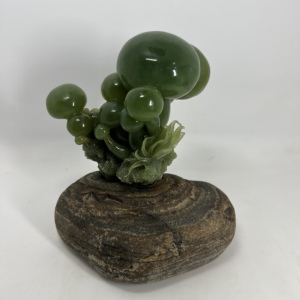 田园岫玉 蔬菜玉雕 蘑菇 东盛玉料 油润细腻 精品玉石收藏品