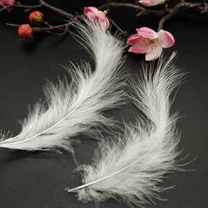 白色超柔软羽毛装饰材料diy手工发饰装饰羽毛古风头饰发簪配件