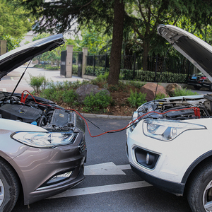 汽车电瓶线小轿车搭火线车用接电池搭线夹子搭车打火连接线搭电线