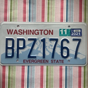 美国车牌washingtonwa华盛顿州bpz1767国外国牌照牧马人复古道具