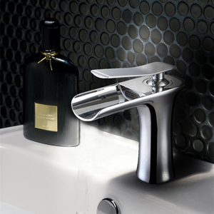 德国当代全铜冷热瀑布水龙头卫浴洗脸盆台下盆台上盆单孔面盆龙头