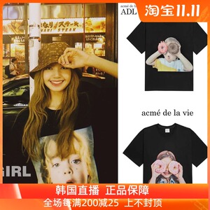 lisa同款~现韩国代购正品acme de la vie adlv短袖t恤甜甜圈男孩