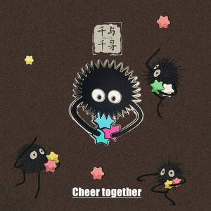 80依沫芸旗舰店天猫宫崎骏千与千寻可爱小煤球钥匙扣毛绒黑炭精灵零