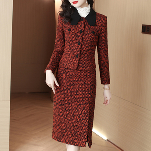 喜婆婆婚宴装男方妈妈套装冬季婚礼年轻结婚订婚礼服喜服平时可穿