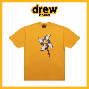 【官方正品】drew house 笑脸风车金黄短袖t恤比伯男女同款潮牌夏