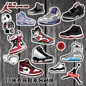aj 潮牌贴纸 潮流贴纸 冰箱贴纸 滑雪板贴纸 笔记本机车贴纸个性