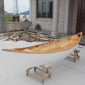 餐饮木船海鲜船欧式木船两头尖装饰船道具船吊顶船景观花船小摆件