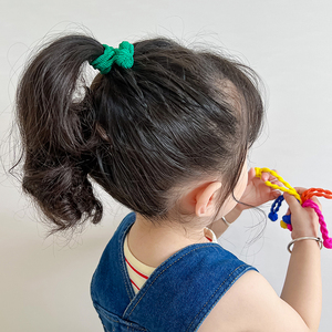儿童螺纹头绳双头发绳扎马尾不伤发宝宝发圈高弹力皮筋小女生发饰