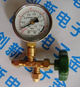 488ah鸿森三通阀门2.5mpa压力真空表 空调 冰箱制冷维修压力表