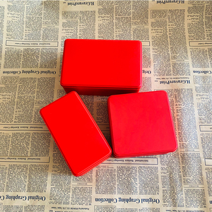 新年大红色曲奇铁盒烘焙包装盒喜糖盒马口铁礼品盒正方形磨砂哑光