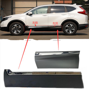 适用本田crv车门下护板车身下饰板防撞防擦下裙板带亮条17-21新款