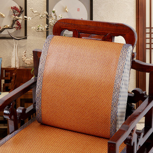 中式椰棕腰靠护腰实木座椅靠垫硬不塌陷办公室椅子凉席腰椎枕靠枕