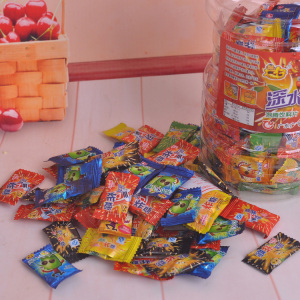 广仔深水炸糖泡腾片 340g约142粒混合水果味回忆糖果休闲小零食品