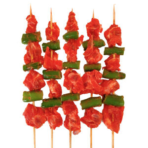 【青椒排骨串20串】 龙骨串 猪排骨串 烧烤食材半成品