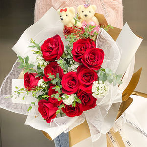 11朵红玫瑰花鲜花花束礼盒北京同城速递石景山海淀门头沟丰台大兴
