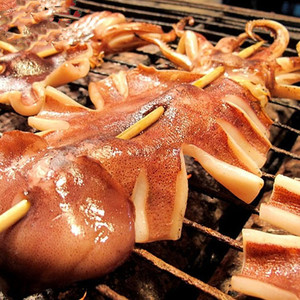 鱿鱼板串轰炸大鱿鱼新鲜冷冻铁板整条180g*50串商用烧烤食材整箱