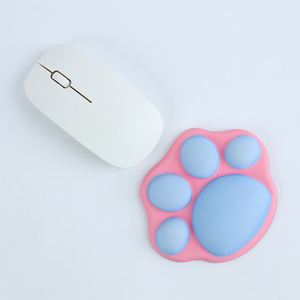 猫爪鼠标垫粉色可爱女生小托硅胶材质护腕护手个性卡通护腕垫
