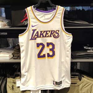 现货耐克nike湖人队sw詹姆斯23球迷版球衣白色联盟限定cw3595-101