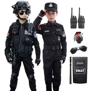 儿童警服警官服男童特警小孩吃鸡装备套装警察服男孩保安制服服装