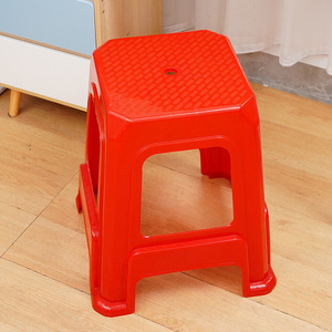 48cm高宽面30cm大红色凳子大排档方凳子塑料高度户外宵夜烧烤档椅