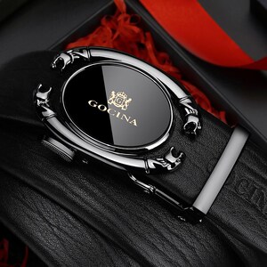 店天猫库奇品牌男士自动扣带头合金男扣头腰带磨砂高档皮带头配件3