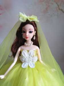 唯美原创婚纱芭比娃娃衣服可脱卸款女生节日礼物换装玩具包邮
