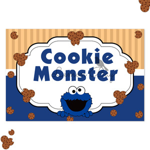 芝麻街主题生日派对装饰背景布 饼干怪兽儿童生日宴会拍照背景墙