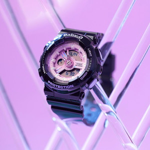 ba-110卡西欧baby-g限量经典石英女表百搭户外运动多色照明学生表