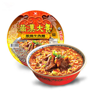 台湾进口食品 统一方便面满汉全席 满汉大餐葱烧牛肉碗面192g/碗