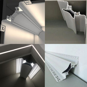 led发光顶角线形嵌入式灯带客厅无主灯角线石膏线条阴角线型灯槽