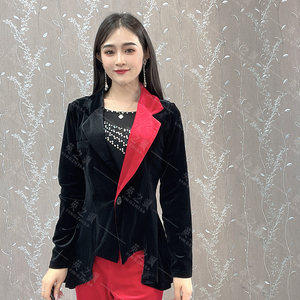 英之飒秋冬新款刚舞定制霍肖宇男女同款外套丝绒摩登舞吉特巴西装