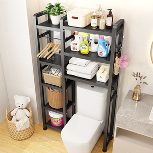 上方卫生间浴室壁挂多功能免打孔洗漱台坐便器收纳架子1083人付款25