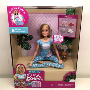 Barbie芭比娃娃冥想时刻GMJ72声光娃娃关节可动瑜伽换装女孩玩具