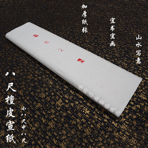 皓旰纯白八尺大宣纸8尺竹制加厚檀皮毛料生宣半生 巨幅书画作品纸