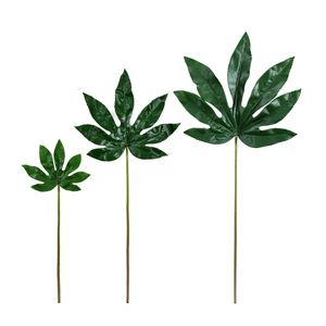 仿真叶子ins风北欧风 单支手感八角叶 森系绿叶婚庆装扮 家居装饰