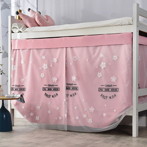 单人床床帘纱帘透气遮光大学生上铺下铺床幔日式花瓣日系少女ins