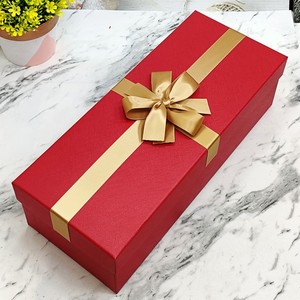超大号精美礼品盒长方形红色伴手礼红酒鲜花球拍保温杯礼物包装盒