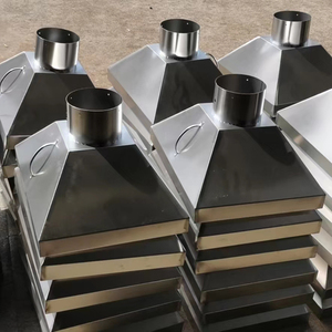 定做不锈钢吸烟罩工业焊接通风排烟管废气处理除尘设备方形集气罩