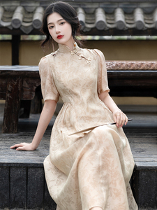 江南风旗袍改良年轻款少女小个子复古民国风女装新中式连衣裙夏季