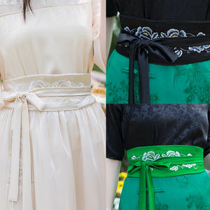 民族风宽腰带女刺绣收腹带塑身配裙子中国风汉服小众系带古装腰封