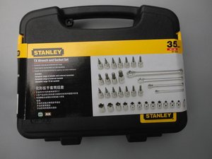 包邮台湾产STANLEY史丹利35件花形扳手套筒组套汽修汽保套装工具